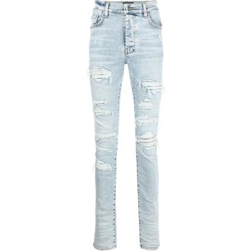 AMIRI jeans skinny con effetto vissuto - blu