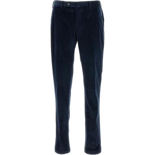 PT Torino pantaloni slim a coste - blu