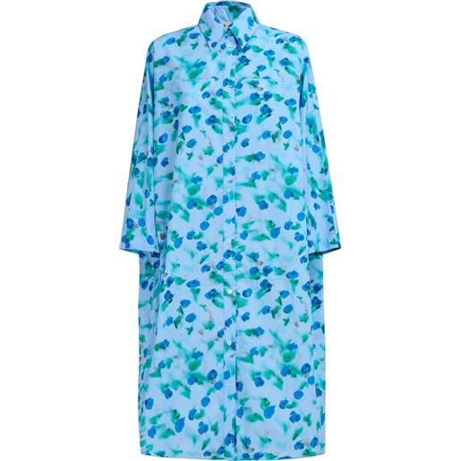 Marni chemisier con stampa - blu