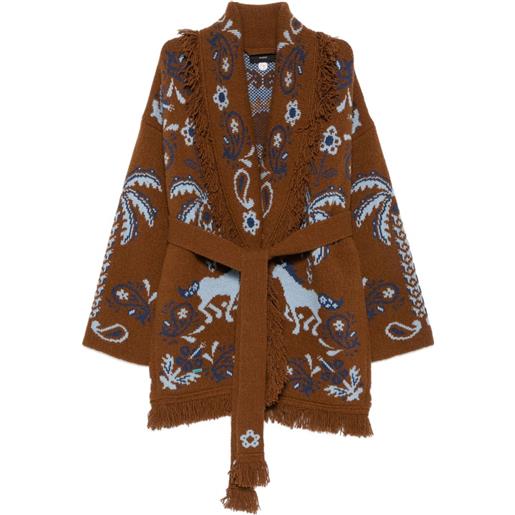 Alanui cardigan island roots foulard - marrone