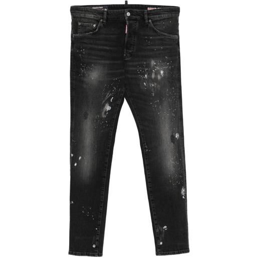 DSQUARED2 distressed-finish faded-effect jeans - nero
