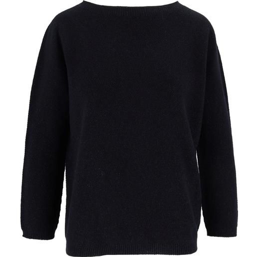 FABIANA FILIPPI maglia scollo barca in platinum lurex, chicco riso gran