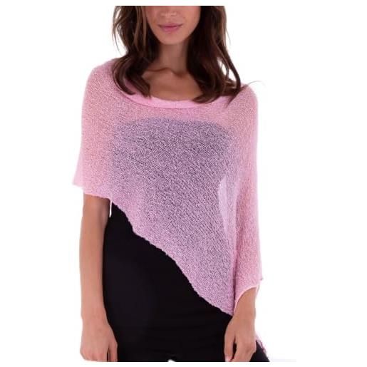 SHU-SHI, donne - coprispalle coprispalle velato con poncho in maglia leggera taglia unica