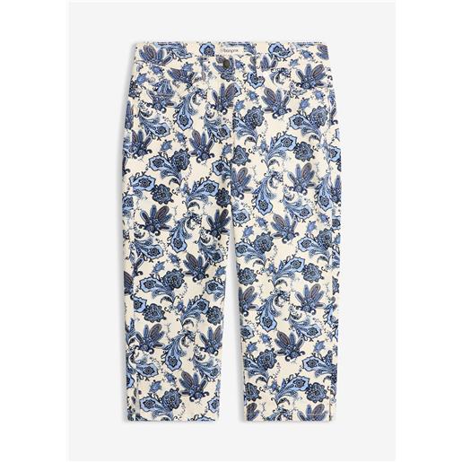 bonprix pantaloni capri in cotone elasticizzato-beige