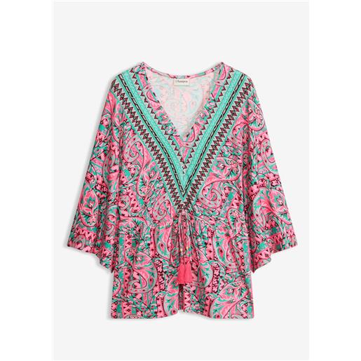 bonprix tunica in misto viscosa morbido-fucsia