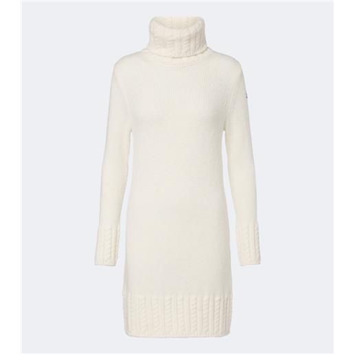 Moncler abito corto in misto alpaca e lana