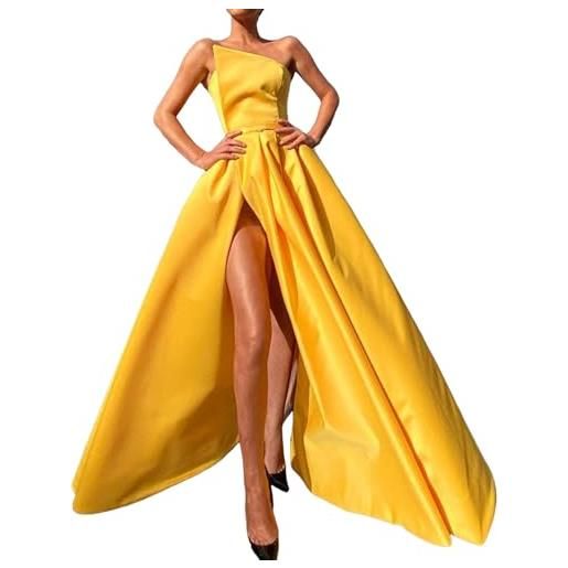 Luadnysin vestito da cerimonia donna vestito donna elegante abito sposa bianco abiti per giallo sera lungo chiffon damigella d'onore rosso chic curvy 3xl semplice schiena scoperta nero testimone rosa eleganti