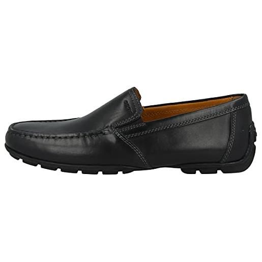 Geox u moner v, mocassini uomo, nero, 41 eu