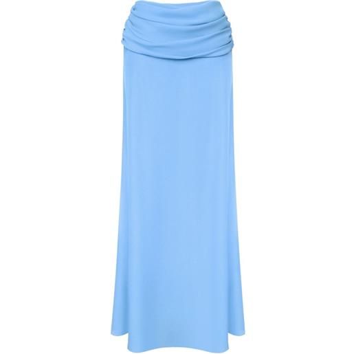 POST MERIDIEM gonna lunga drappeggiata in chiffon - blu