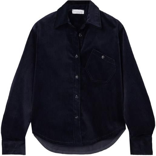 Violante Nessi camicia bartolomeo a coste - blu