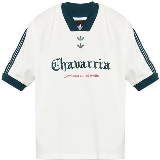 adidas x willy chavarria t-shirt con logo - bianco