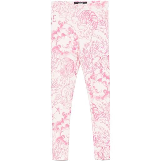 Versace leggings con stampa underwater barocco - toni neutri