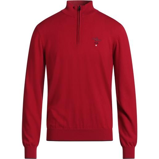 AERONAUTICA MILITARE - maglia con zip - rosso