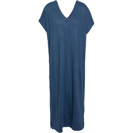 MAJESTIC FILATURES - vestito estivo - blu navy