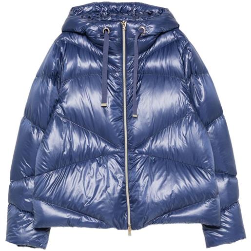 Herno quilted hooded jacket - blu