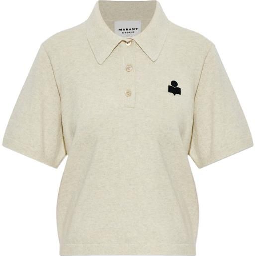 MARANT ÉTOILE polo althea con logo - toni neutri