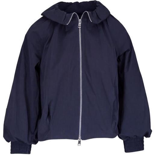 Veronica Beard circe gathered-neckline balloon-sleeve bubble jacket - blu