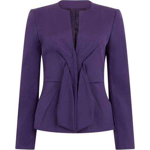 Alberta Ferretti pleated fitted jacket - viola