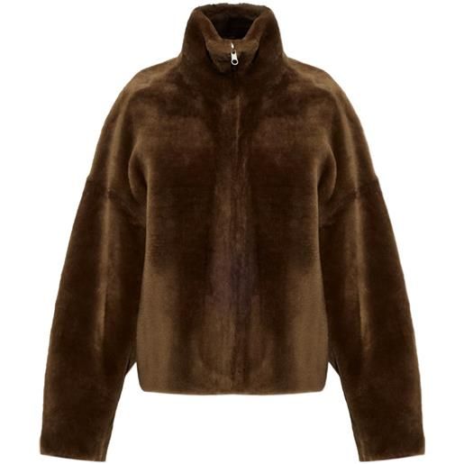 Arma bomber in shearling reversibile - marrone