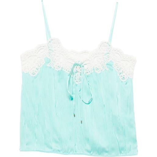 Chloé top con rifinitura in pizzo - blu