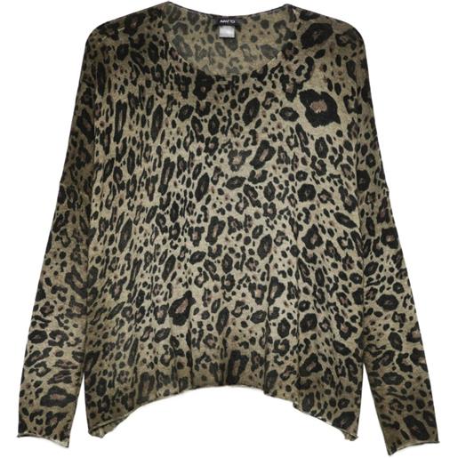 Avant Toi maglione leopardato - verde