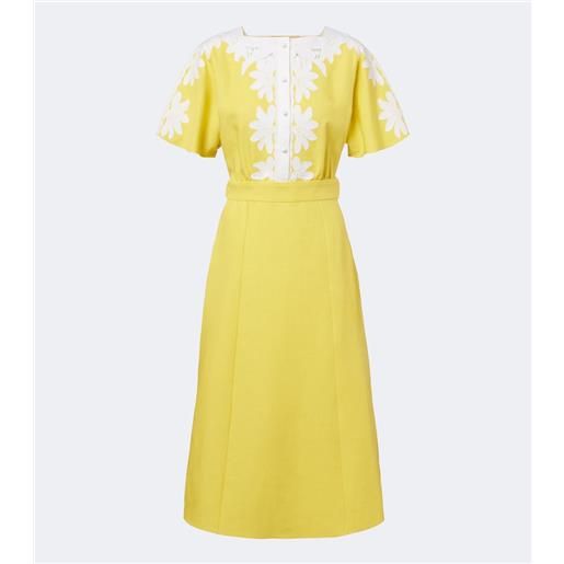 Valentino abito midi in lino con ricamo