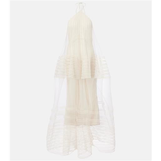 Jacquemus abito lungo epi in tulle