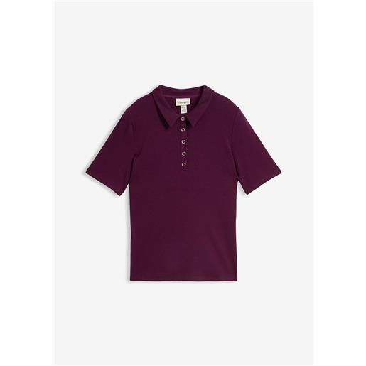 bonprix polo in misto viscosa-viola