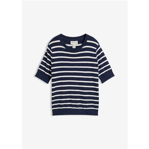 bonprix maglione in filato fine di misto viscosa morbido-blu