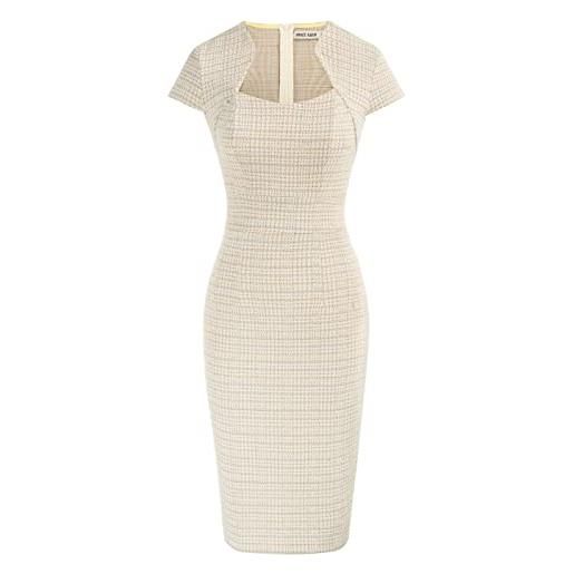 Grace karin splendido abito da donna in tweed con maniche ad aletta per il lavoro, m