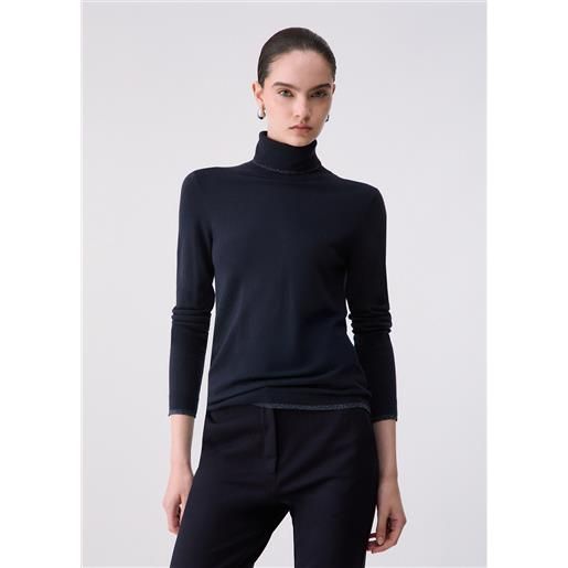 Liu jo dolcevita con profili lurex®, blu scuro
