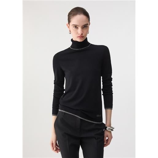 Liu jo dolcevita con profili lurex®, nero