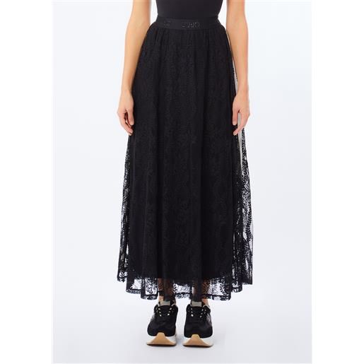 Liu jo gonna in pizzo, nero