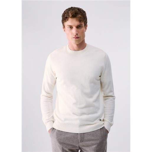 Liu jo maglia in lana e cashmere, bianco