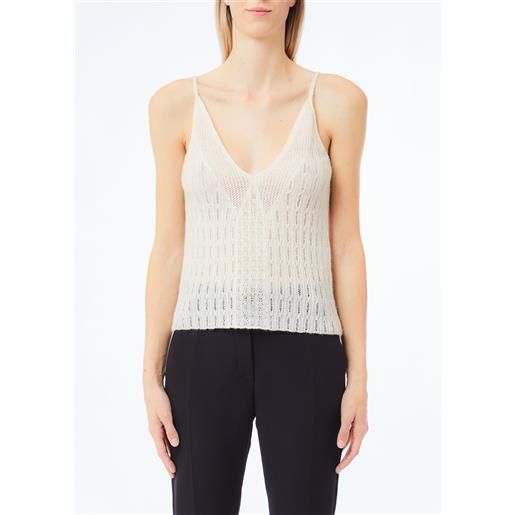 Liu jo top in lana e alpaca, bianco