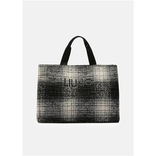 Liu jo shopping bag grande animalier, check