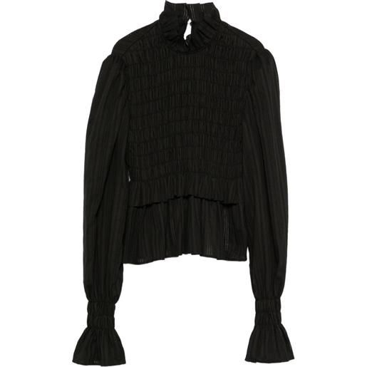 Ann Demeulemeester blusa con ruches - nero