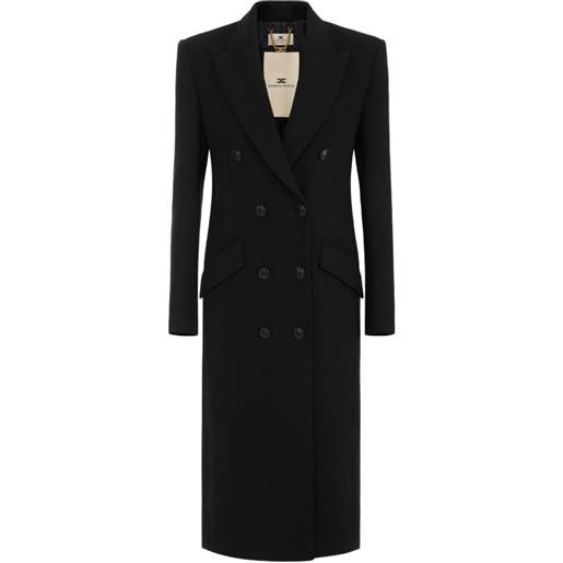 Elisabetta Franchi cappotto in crêpe a doppio strato - nero