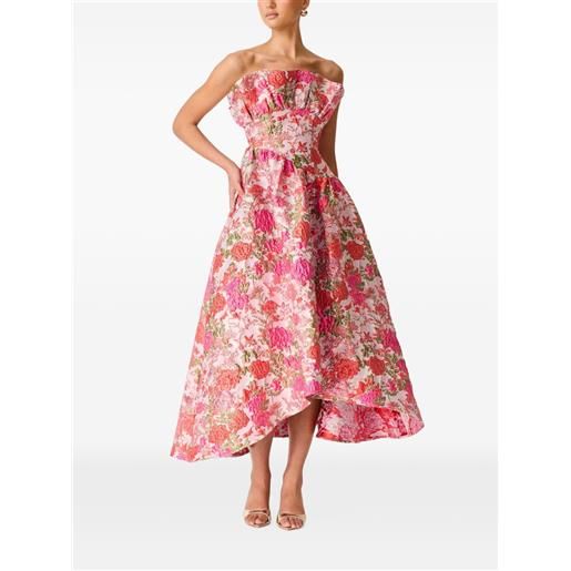 ELLIATT abito midi floralie senza spalline - rosa