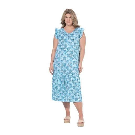 Ulla Popken donna abito midi blue jeans 46+