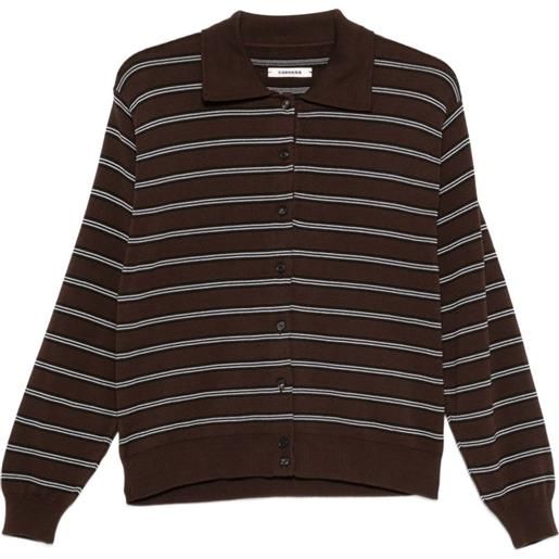 Cordera cardigan a righe - marrone