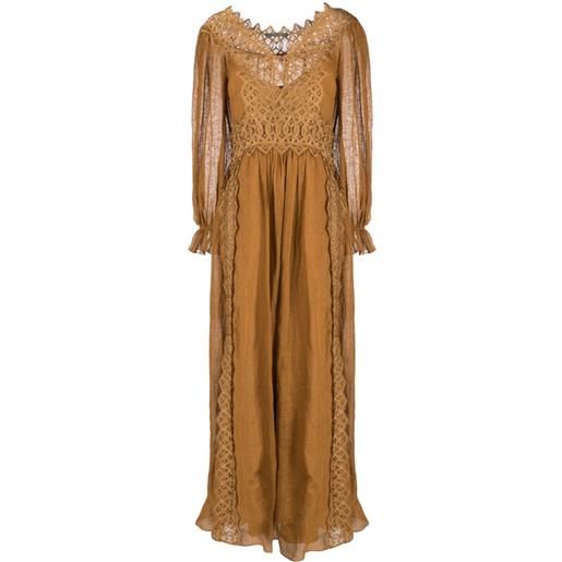 Alberta Ferretti abito lungo - marrone
