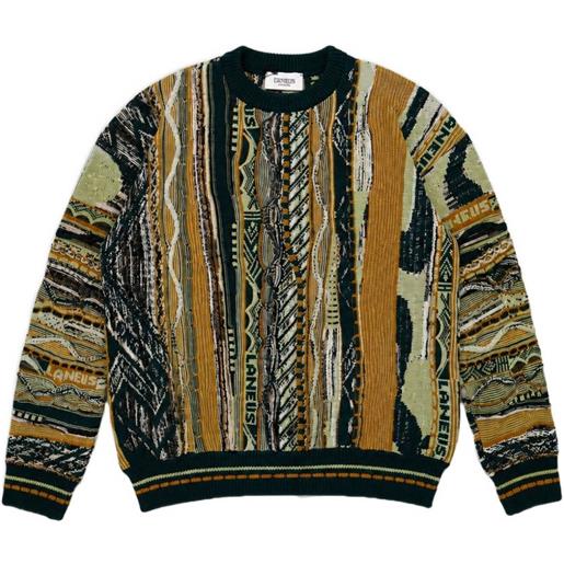 Laneus maglione con motivo jacquard - verde
