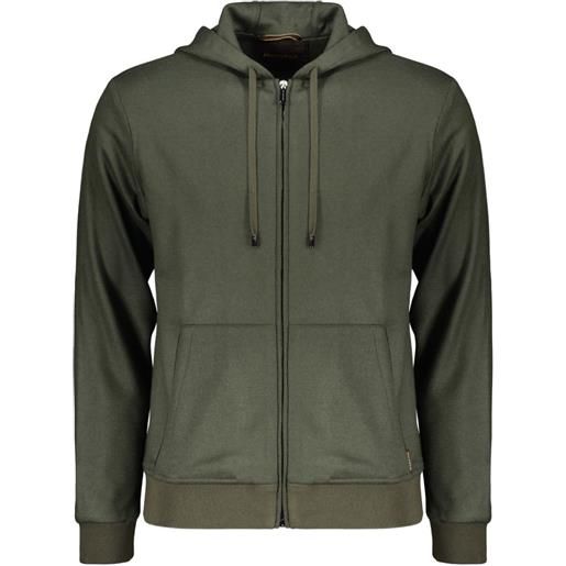 Moorer matthew zip-up hoodie - verde