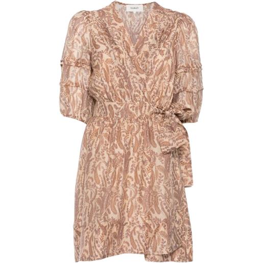 Ba&Sh abito corto robe teodora - toni neutri