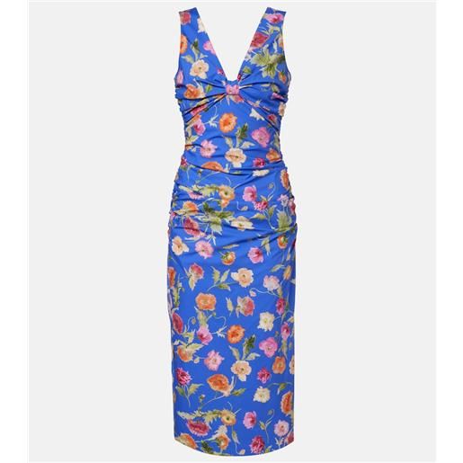 Carolina Herrera abito midi in misto cotone con stampa