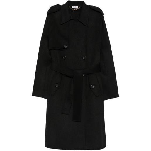 LIU JO cappotto doppiopetto con cintura - nero