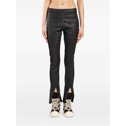 Rick Owens DRKSHDW leggings con spacco frontale - nero
