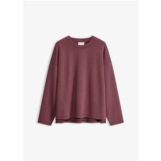bonprix felpa oversize in misto viscosa effetto neoprene-viola