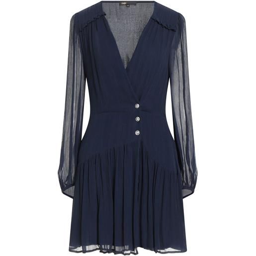 MAJE - vestito a portafoglio - blu